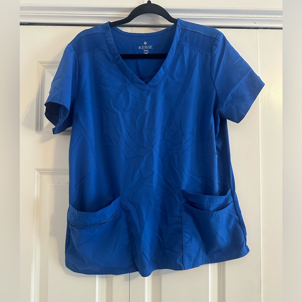 Med Couture Scrub Top Royal Blue Size Large